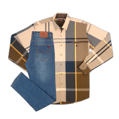 Conjunto Hombre Camisa Autumn y Pantalón Vaquero