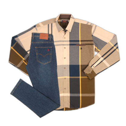 Conjunto Hombre Camisa Autumn y Pantalón Vaquero
