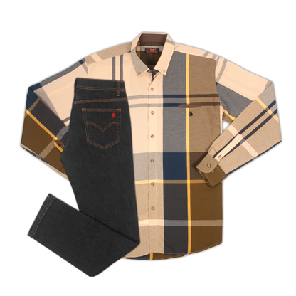 Conjunto Hombre Camisa Autumn y Pantalón Vaquero