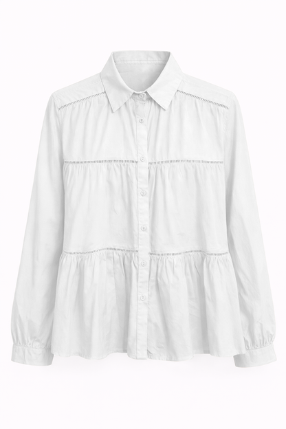 Camisa Beige con volantes