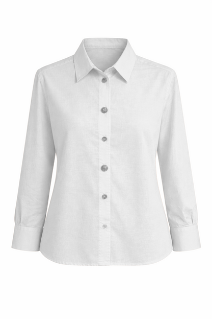 Camisa lisa blanca botones