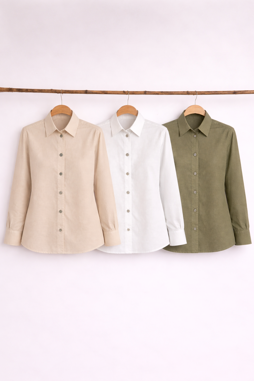 Camisa lisa blanca botones