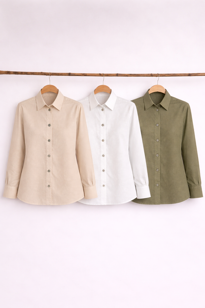 Camisa lisa blanca botones