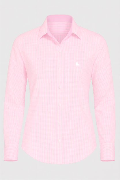 Camisa mujer cuadros rosa
