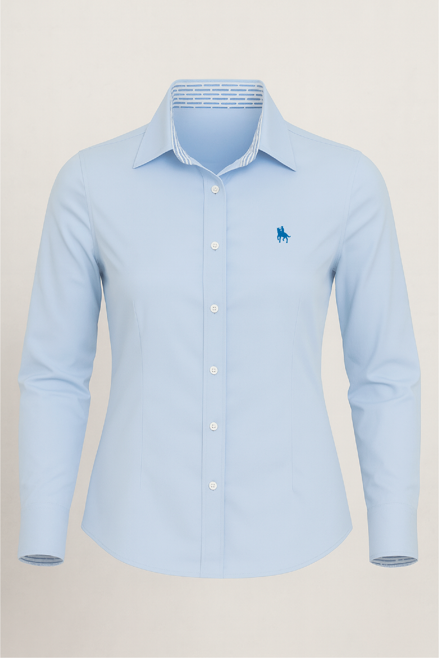 Camisa mujer lisa celeste