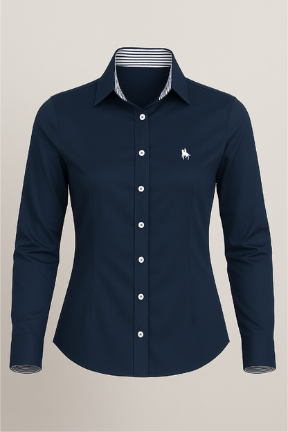 Camisa mujer lisa marino