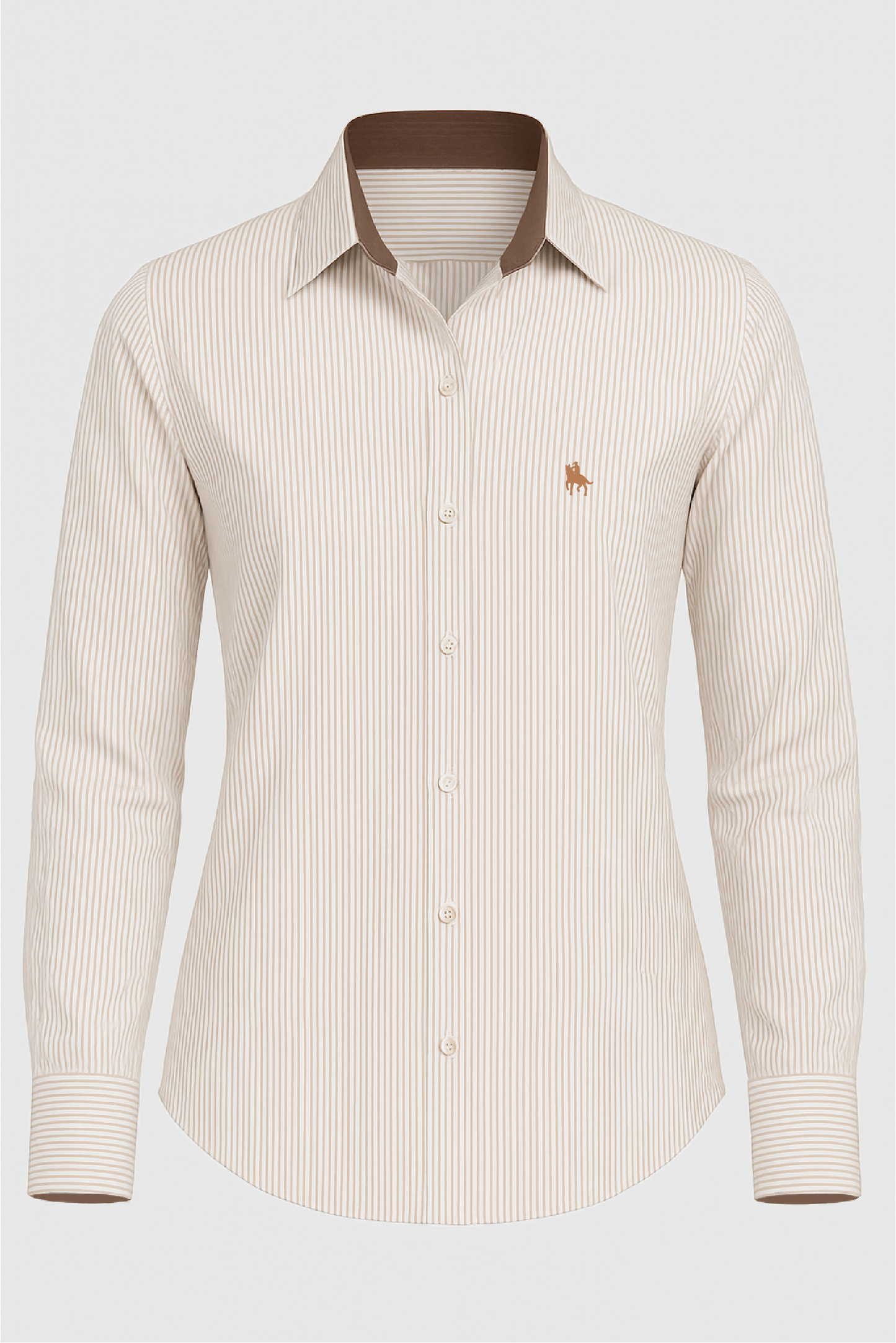 Camisa mujer rayas marrón