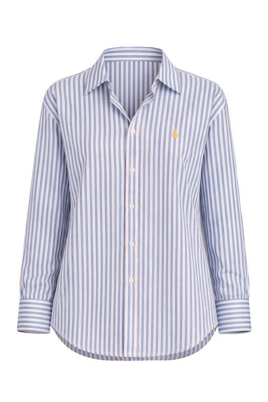 Camisa celeste rayas oversice