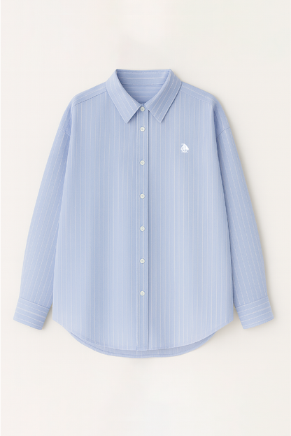 Camisa oversize de mujer Azul Rayas
