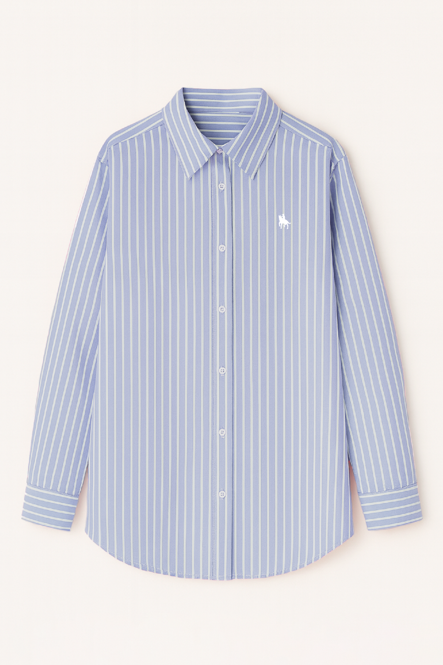 Camisa Mujer Oversize rayas Celestes