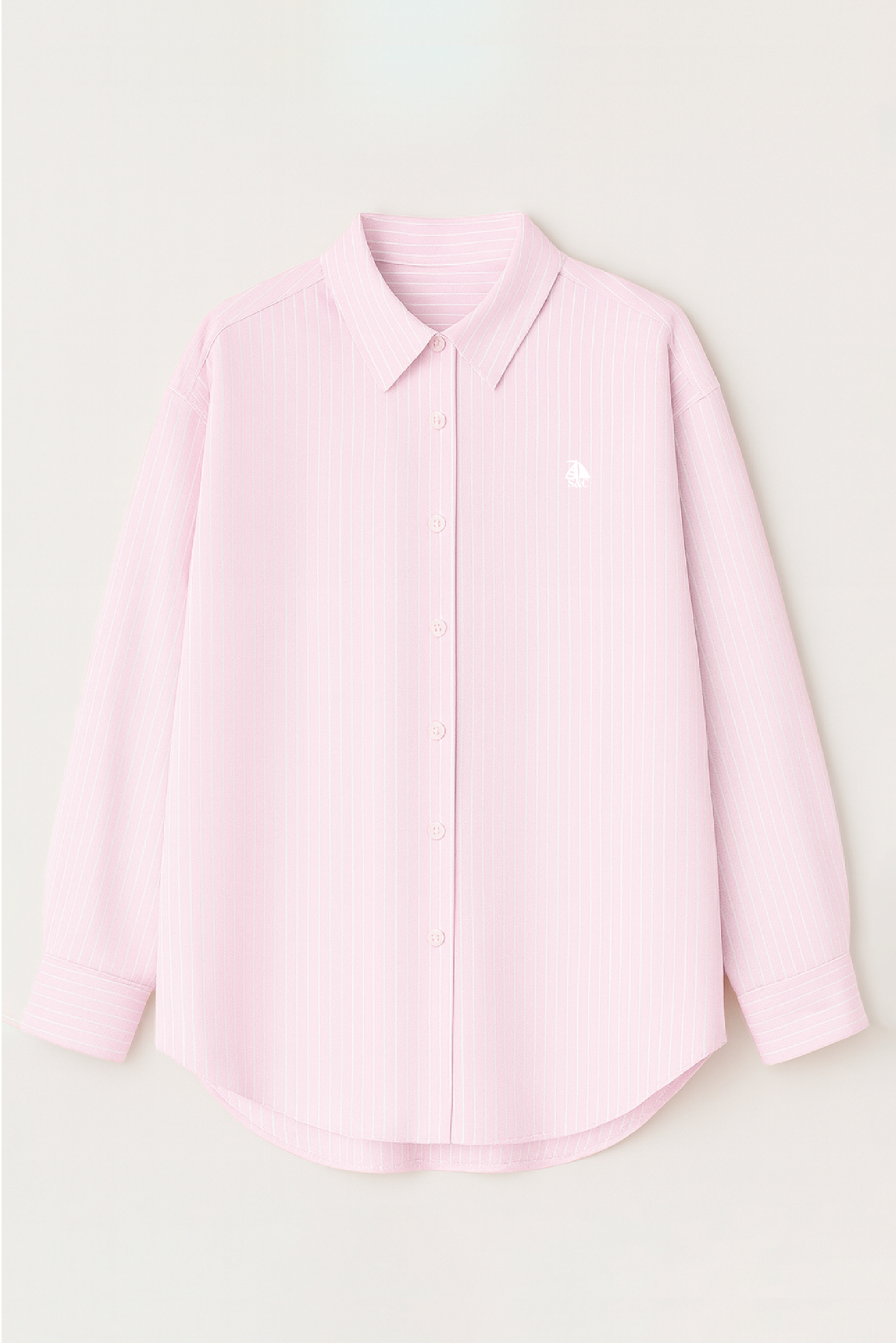 Camisa oversize de mujer Rosa Rayas