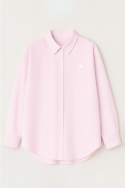 Camisa oversize de mujer Rosa Rayas