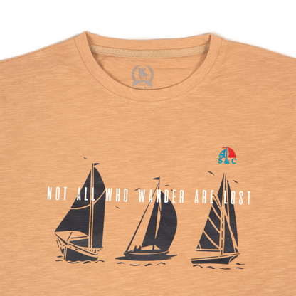 Camiseta Barcos Beige