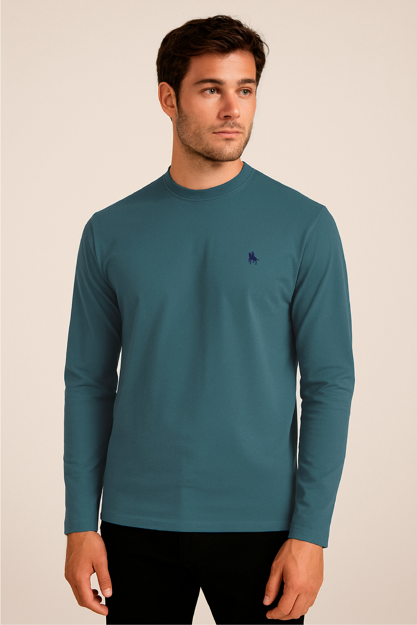 Camiseta Manga Larga Azul Tormenta