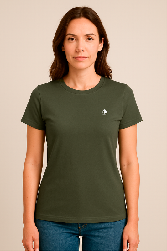 Camiseta manga corta cuello redondo Verde Aventura