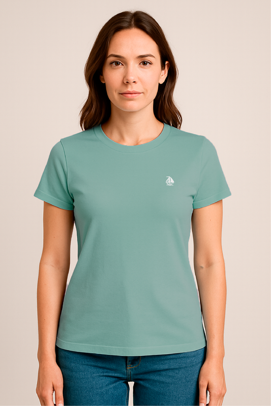 Camiseta manga corta cuello redondo Azul Dusty