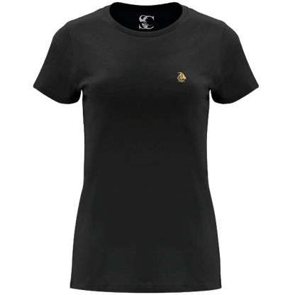 Camiseta manga corta cuello redondo Negro