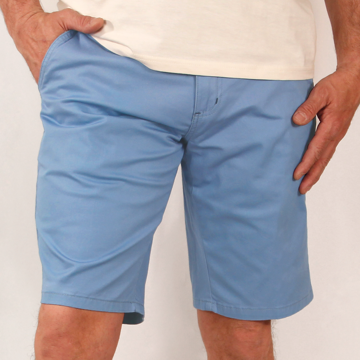 Conjunto camisa marino con bermuda celeste