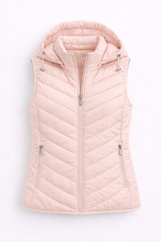 Chaleco Mujer acolchado reversible rosa
