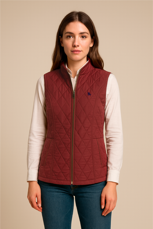 Chaleco modelo Alba Granate