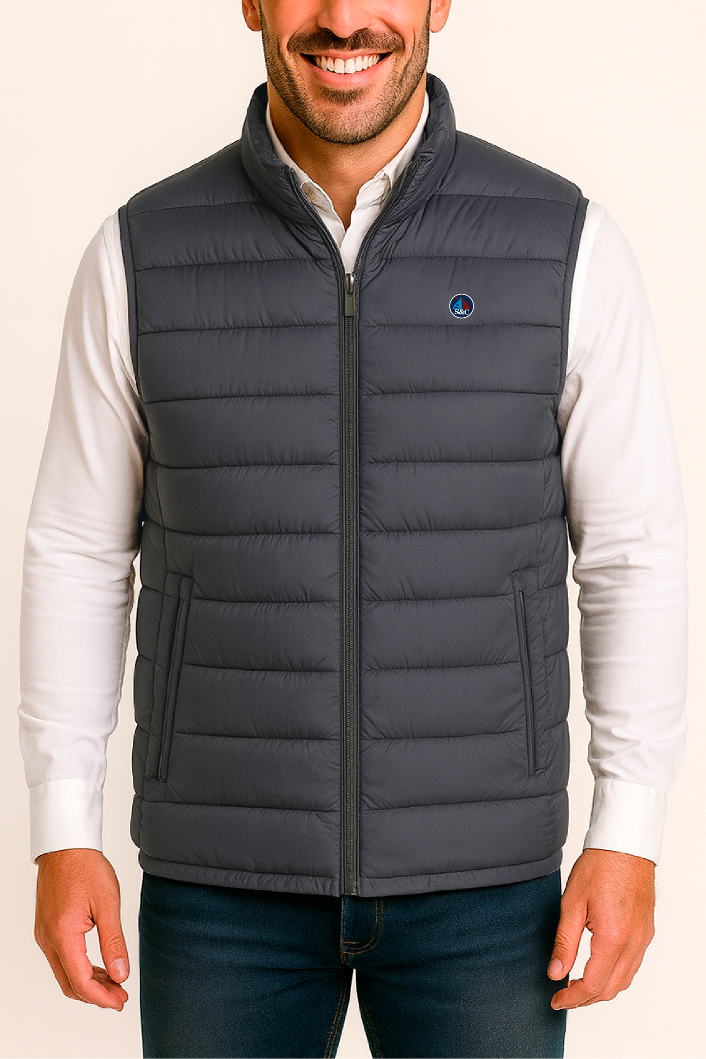 Chaleco LETUR acolchado de hombre gris