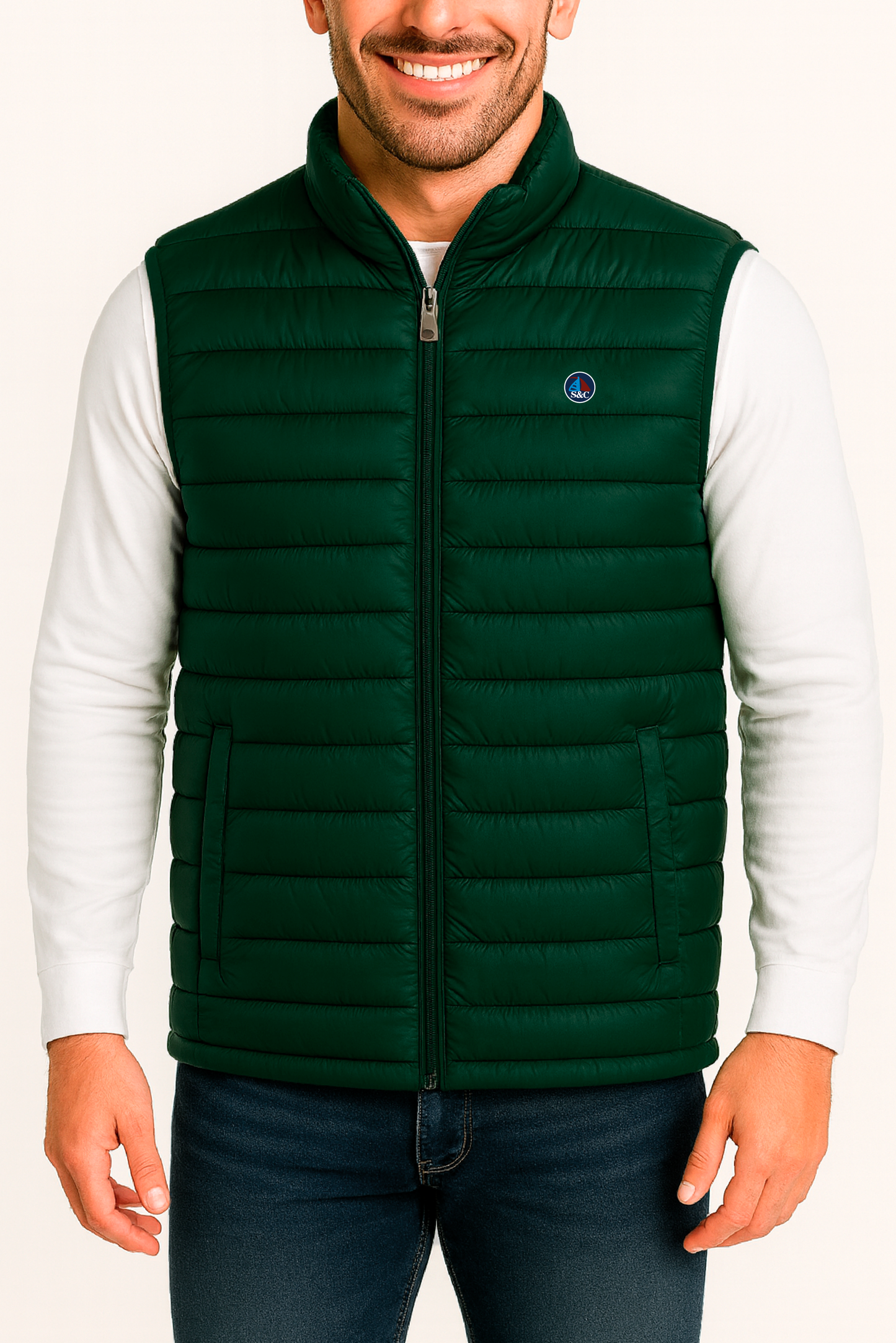 Chaleco LETUR acolchado de hombre verde