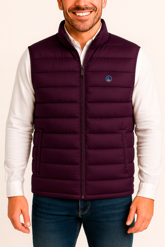 Chaleco LETUR acolchado de hombre berenjena