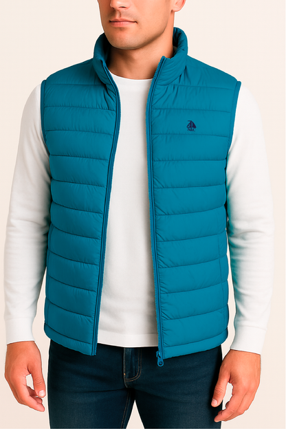 Chaleco acolchado azul turquesa