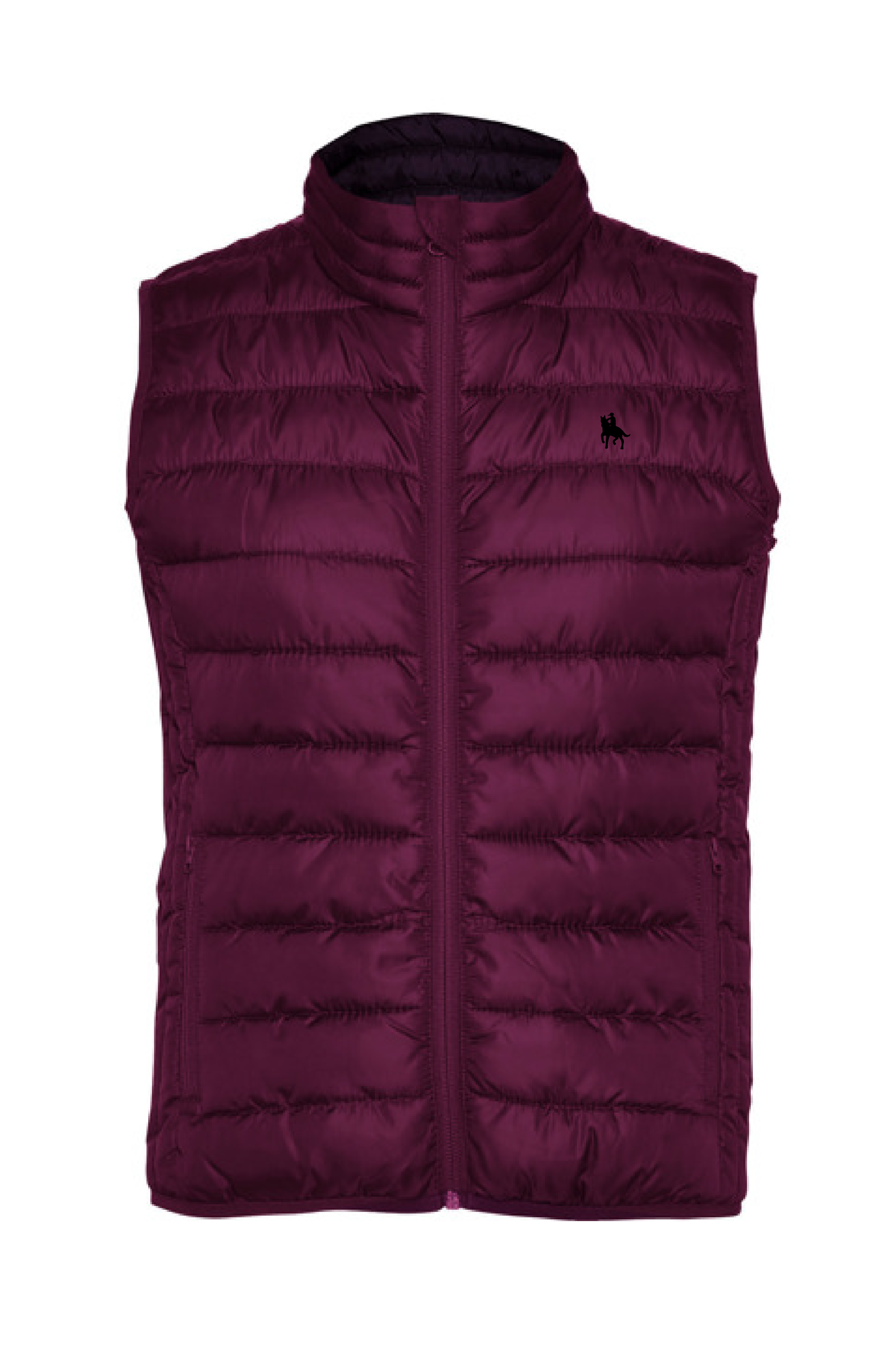 Chaleco morado acolchado mujer tacto pluma