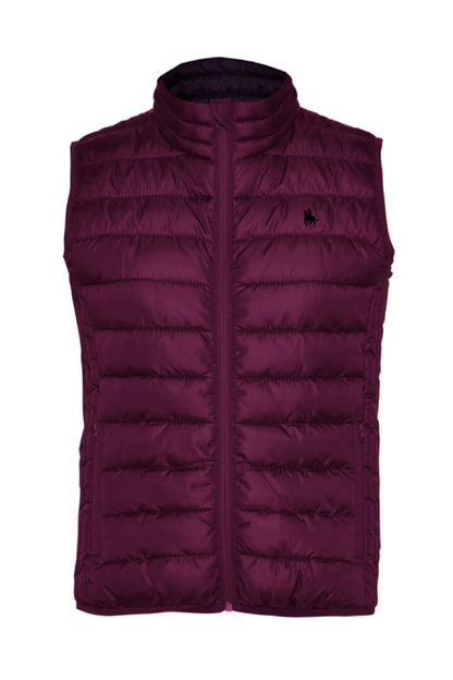 Chaleco morado acolchado mujer tacto pluma