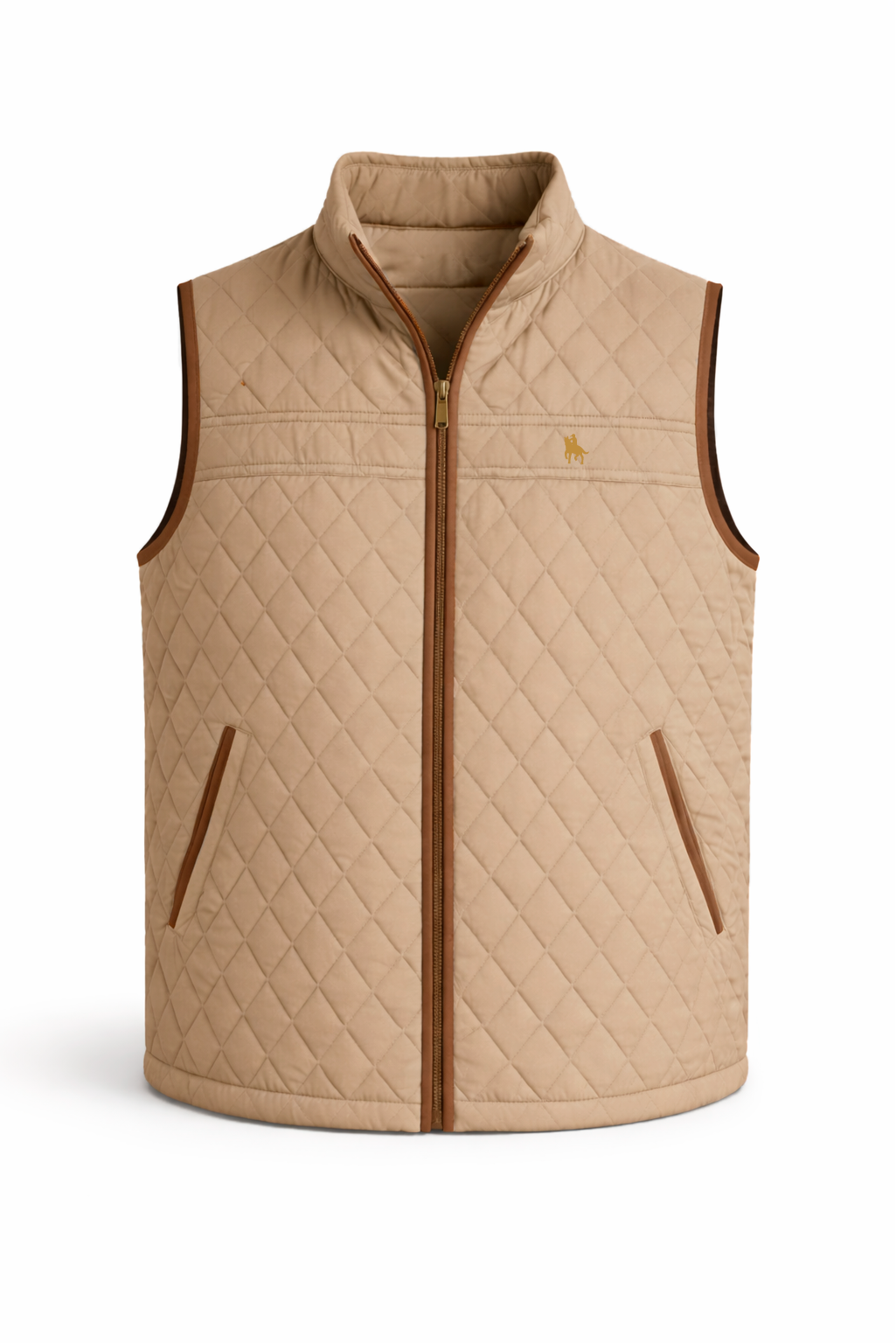 Chaleco modelo rombos Beige