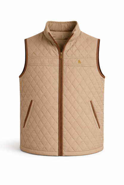 Chaleco modelo rombos Beige