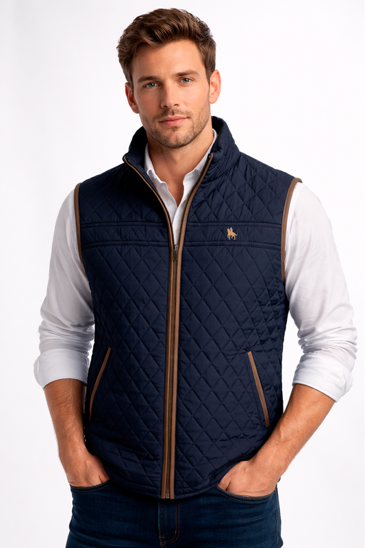 Chaleco modelo rombos Marino