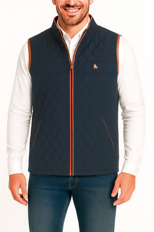 Chaleco modelo rombos Marino