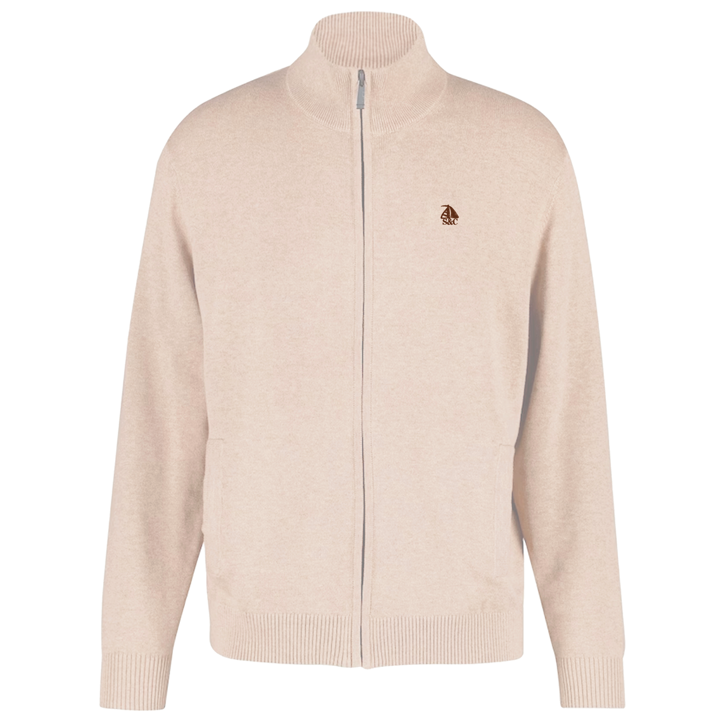 Chaqueta Hombre de Punto Beige