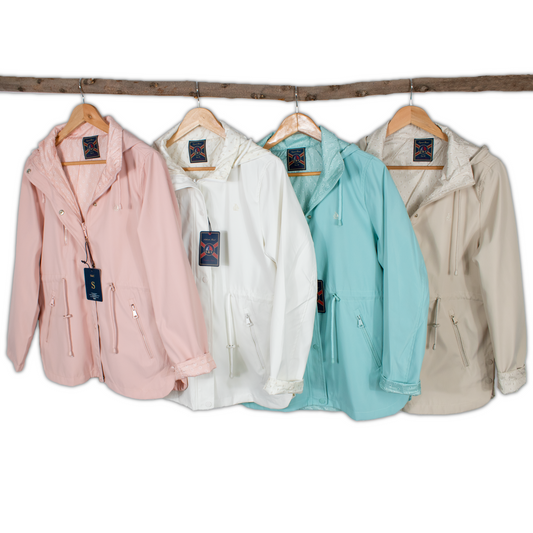 Chaqueta parka flores con capucha desmontable