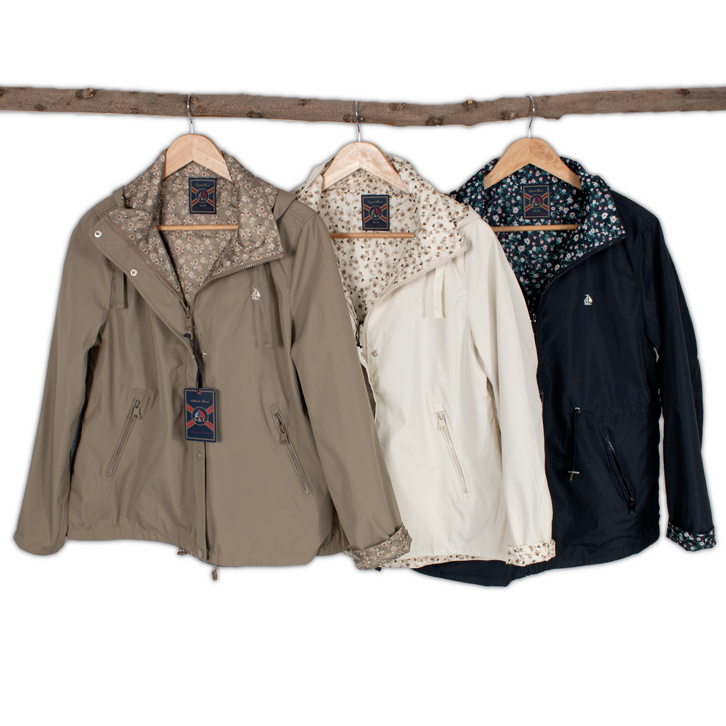 Chaqueta Parka flores