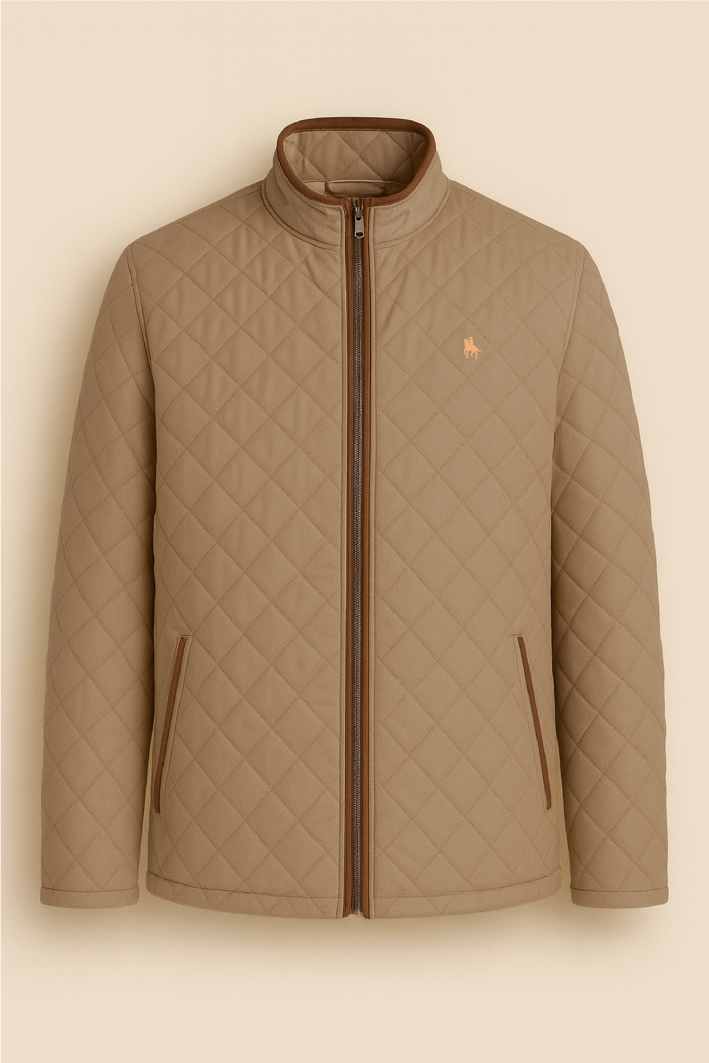 Chaqueta rombos Beige