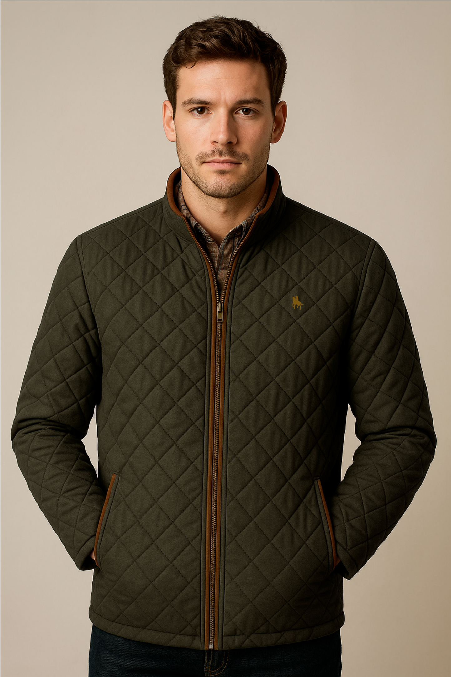 Chaqueta rombos Verde