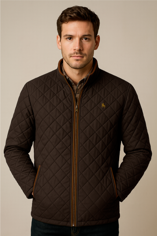 Chaqueta rombos Marrón