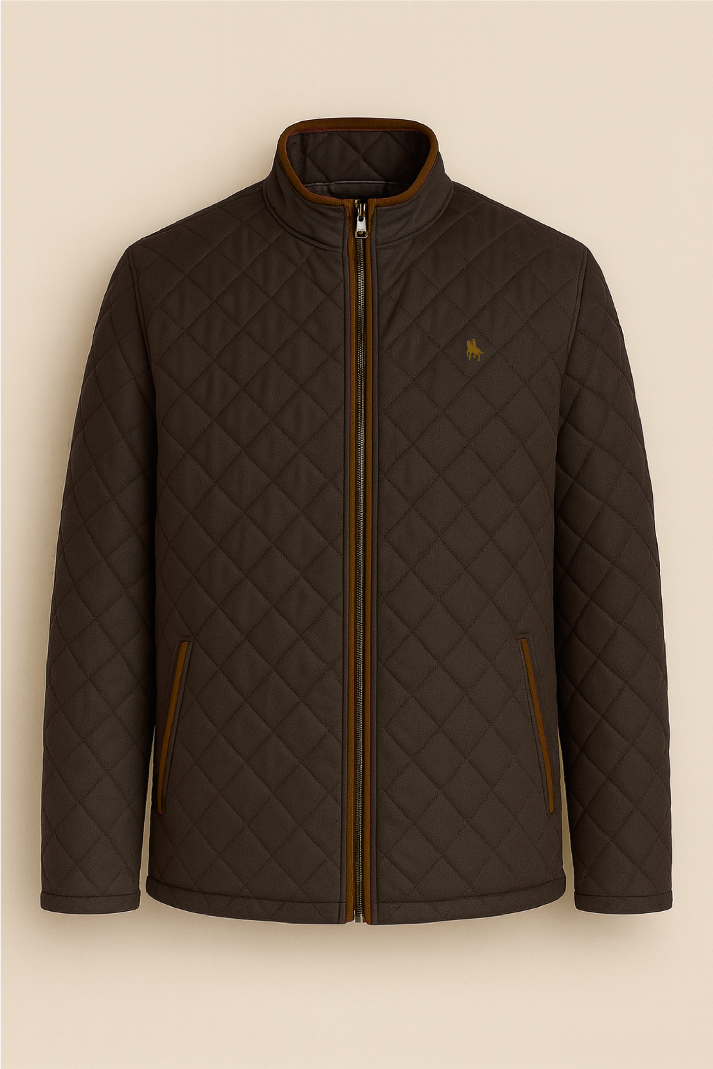 Chaqueta rombos Marrón