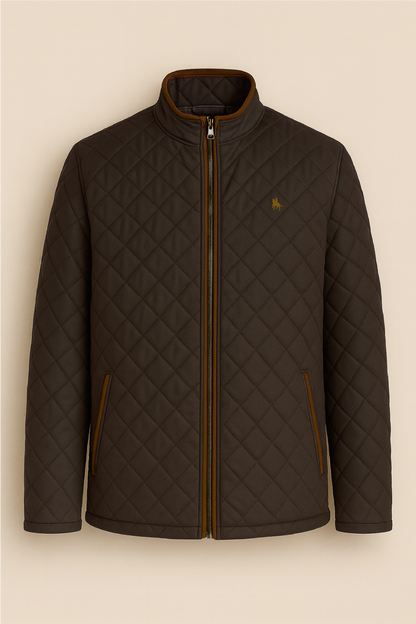 Chaqueta rombos Marrón
