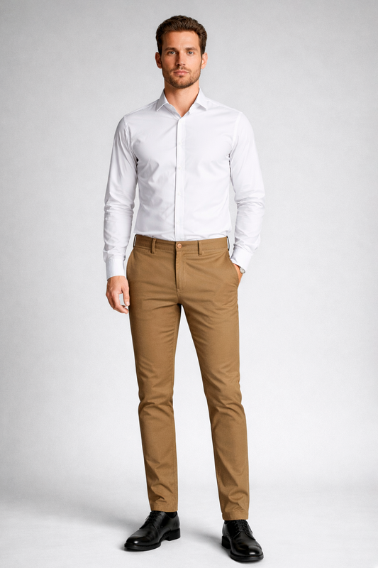 Pantalón chino Ocre