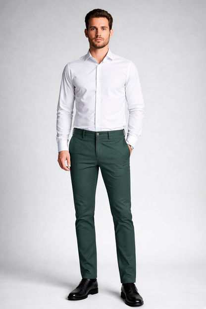 Pantalón chino Verde Grisaceo
