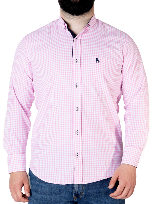 Camisa cuadros rosa