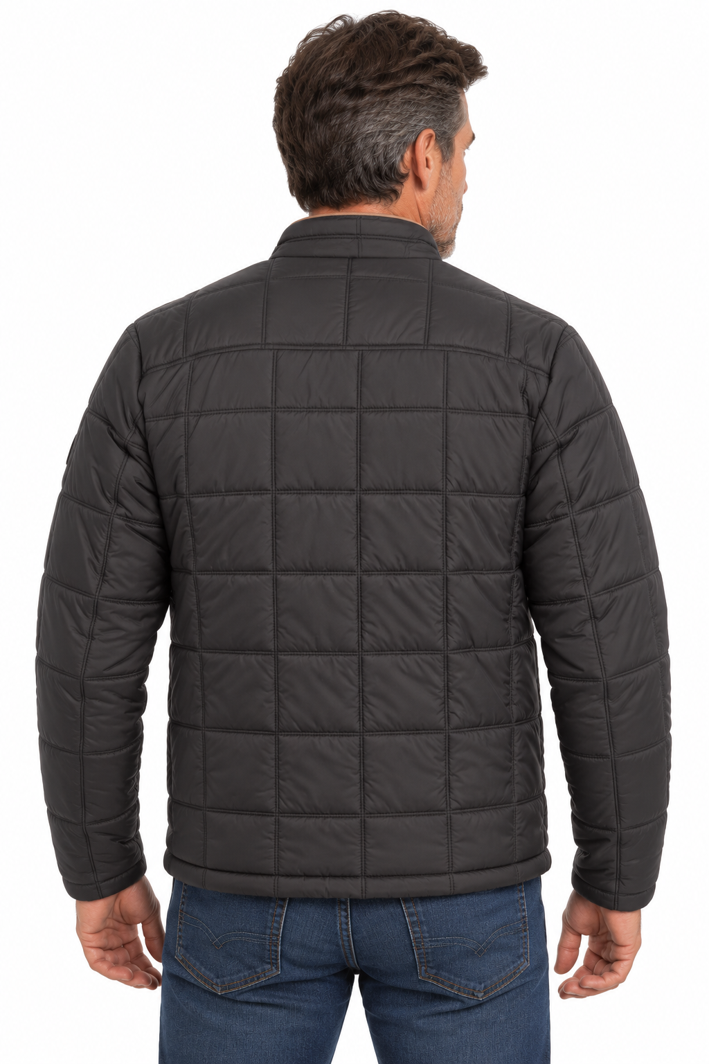 Chaqueta Cuadros hombre acolchada Azul Marino