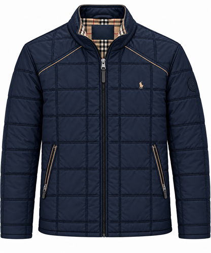 Chaqueta Cuadros hombre acolchada Azul Marino