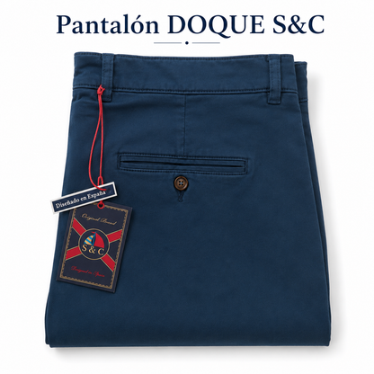 Pantalón chino modelo "Docke" azul marino