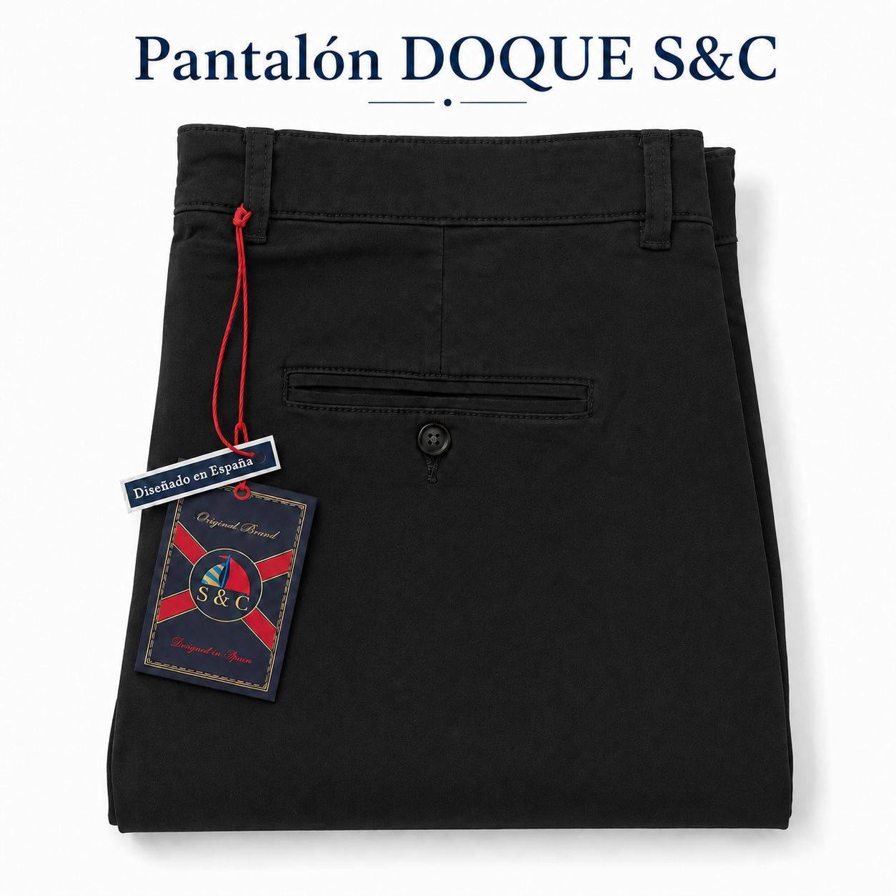 Pantalón chino modelo "Docke" negro