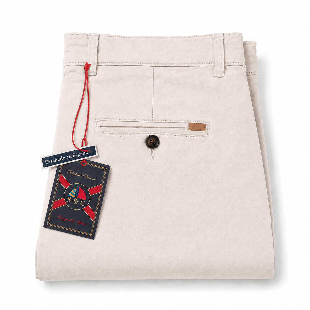 Pantalón chino modelo "Docke" piedra